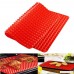 VOFO Silicone Baking Mat Healthy Cooking Baking Mat Non-stick Pyramid Pan Silicone Baking Mat Set Silicone Mould Oven Baking Tray with BBQ Brush Red - B01MS1SPHA